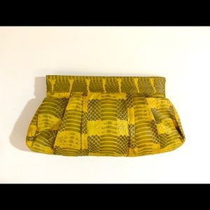 Authentic Python Leather Clutch - summer perfect!